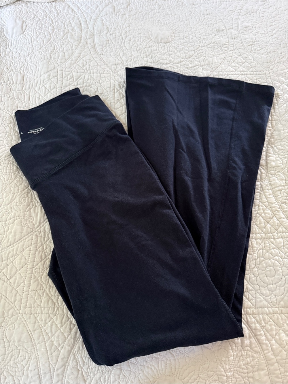 Navy Blue Women's Wide-Leg Yoga Pants